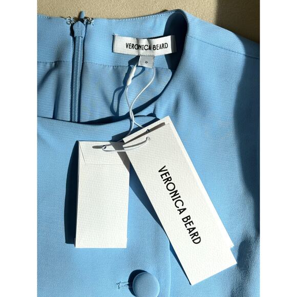 NWT Veronica Beard Blue Sky Drexley Cropped Boxy Workwear Top Vest Size 0 XS - Picture 6 of 7